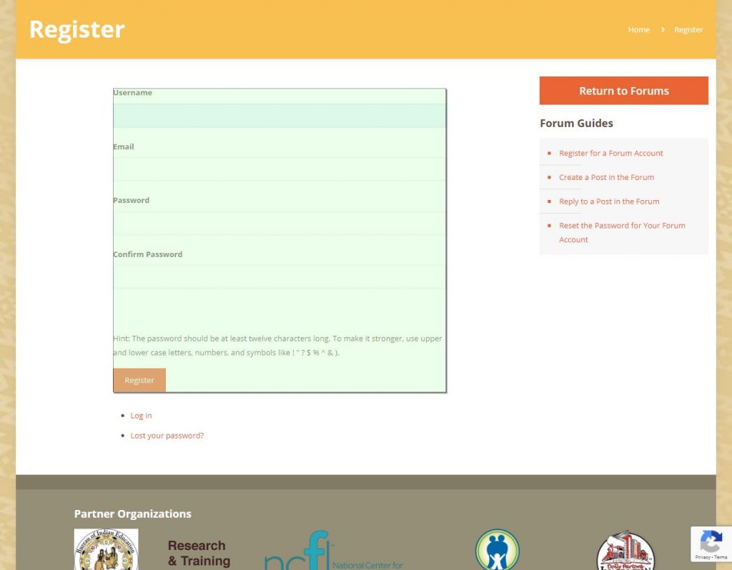 How to Register Step #2: Fill out the form and click the Register button.